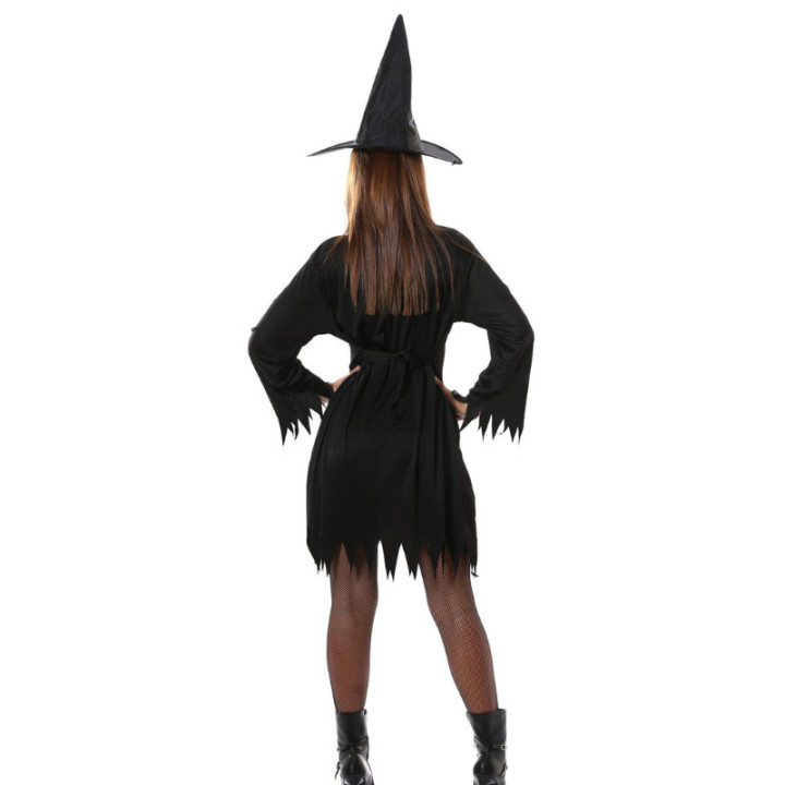 Costume sorcière noire - Déguisement Halloween fille économique
