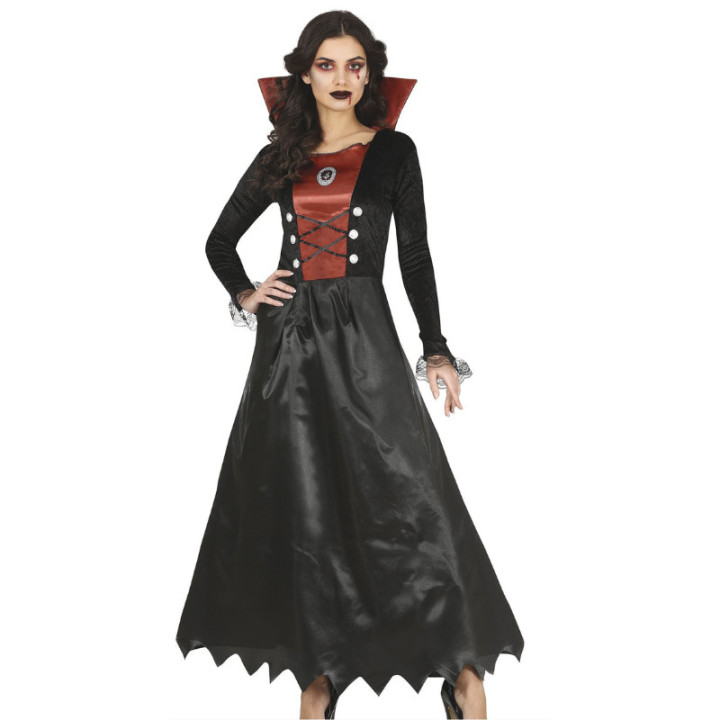 Costume vampiresse robe longue - Déguisement Halloween fille