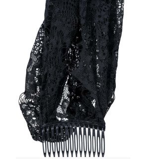 Voile veuve noire 60 cm - Accessoire déguisement Halloween