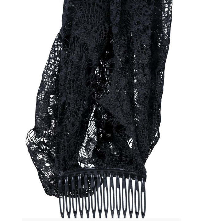 Voile veuve noire 60 cm - Accessoire déguisement Halloween