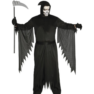 Costume faucheur noir ado - Déguisement Halloween garçon