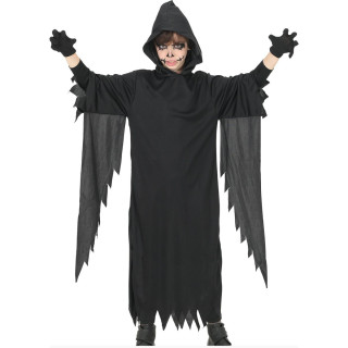 Costume fantôme noir enfant 3/4 ans - Déguisement Halloween garçon