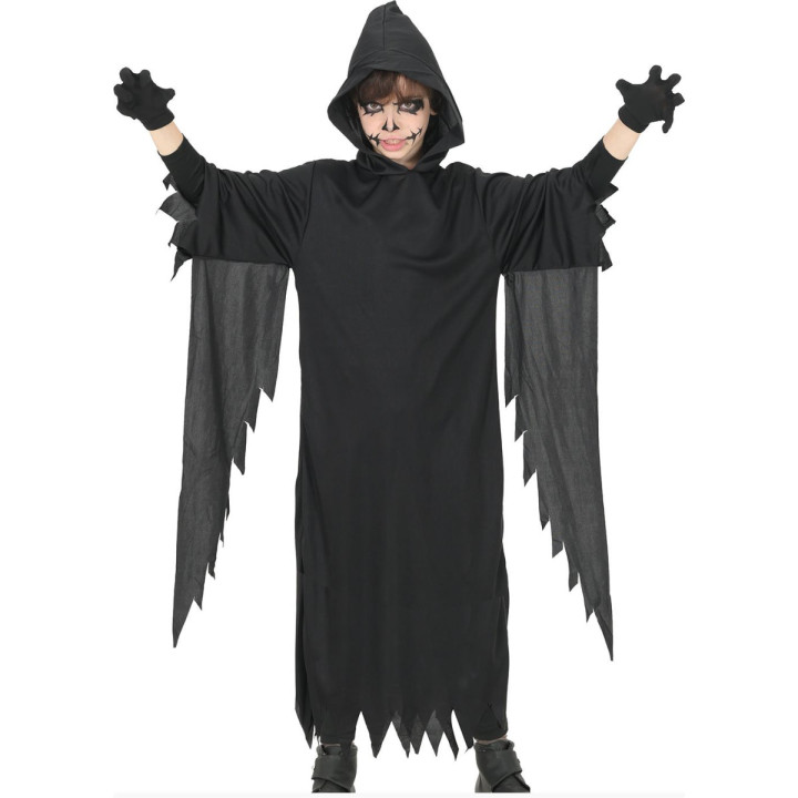 Costume fantôme noir enfant 3/4 ans - Déguisement Halloween garçon