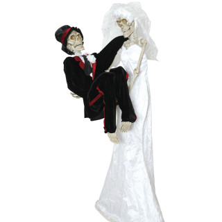 Couple de mariés dansant 190 cm animé - Décoration Halloween