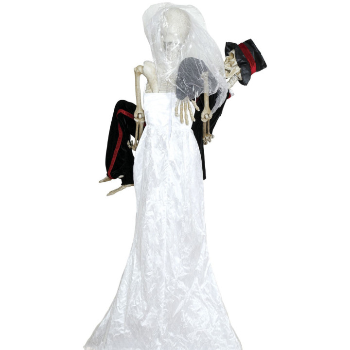 Couple de mariés dansant 190 cm animé - Décoration Halloween