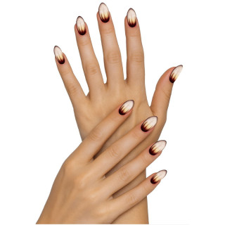 Faux ongles loup-garou x12 avec colle - Accessoire déguisement Halloween