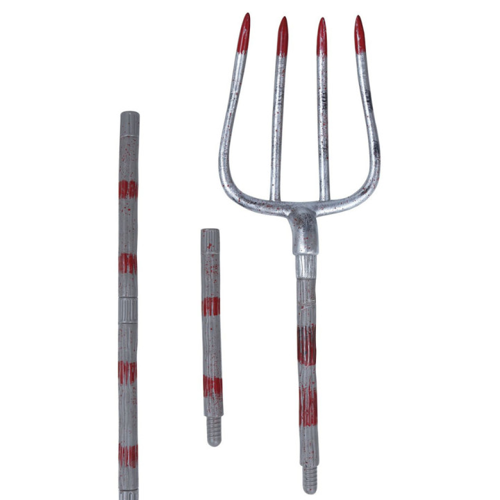 Fourche ensanglantée 155 cm - Accessoire déguisement Halloween