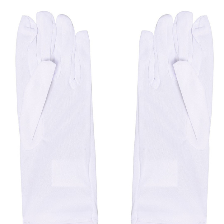 Gants courts blancs - Accessoire de déguisement