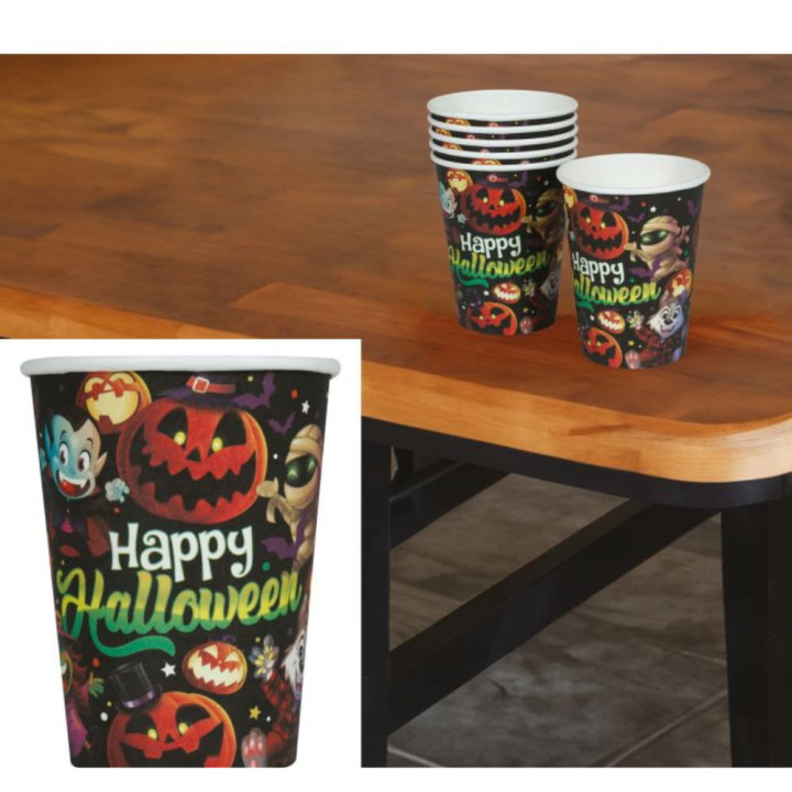 Gobelets petits monstres x6 - Vaisselle Halloween enfant