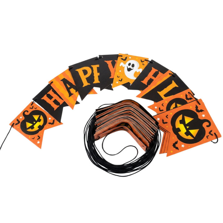 Guirlande fanion Happy Halloween 3 m - Décoration Halloween