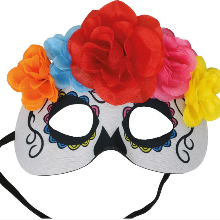Loup day of death colorées - Accessoire déguisement Halloween