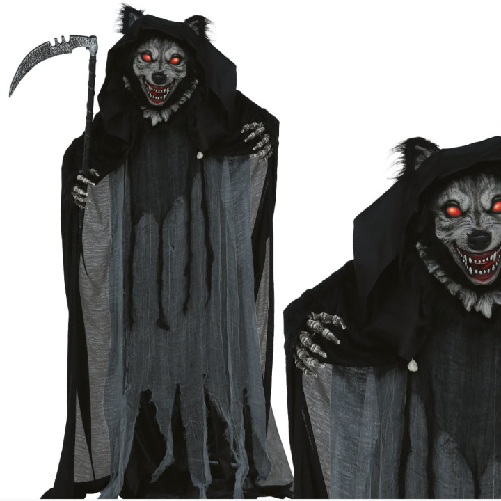 Loup-garou 175 cm animé - Décoration Halloween sonore