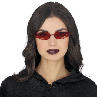 Lunettes flammes rouges - Accessoire déguisement Halloween