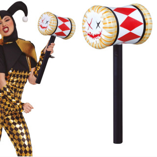 Marteau de cirque arlequin 54 cm - Accessoire déguisement Halloween