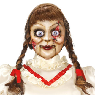 Masque latex poupée tueuse - Accessoire déguisement Halloween