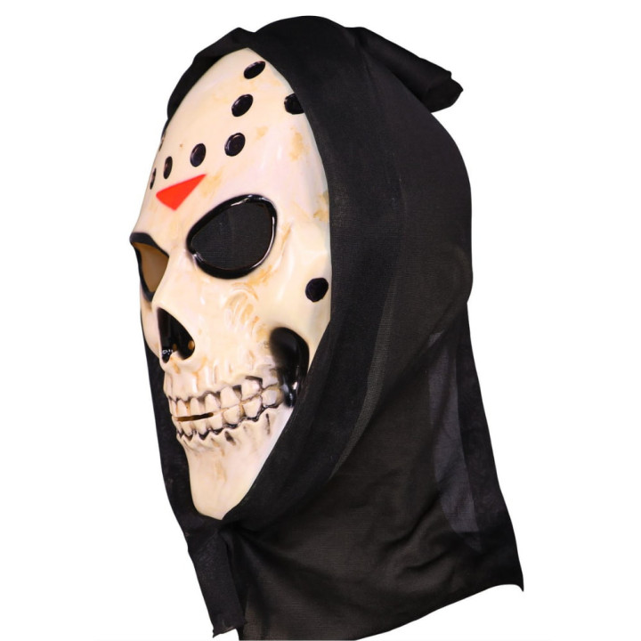 Masque rigide crâne de hockey - Accessoire déguisement Halloween
