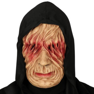 Masque vinyle moine lépreux avec capuche - Accessoire déguisement Halloween