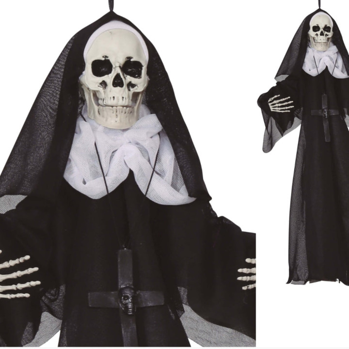 Nonne squelette 50 cm à suspendre - Décoration Halloween
