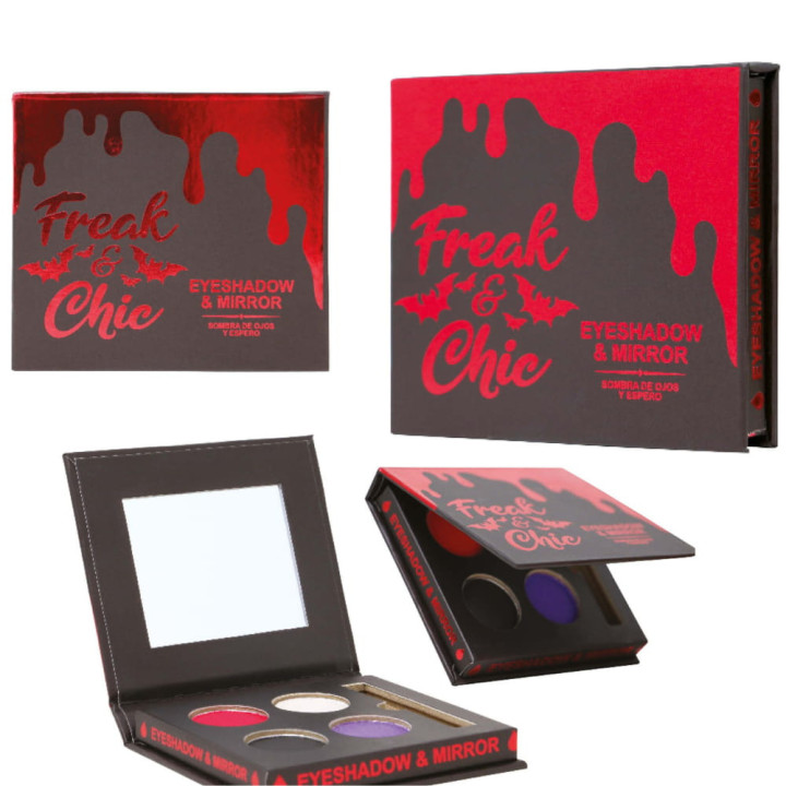Palette fards à paupières Freak and Chic 4 couleurs - Maquillage Halloween