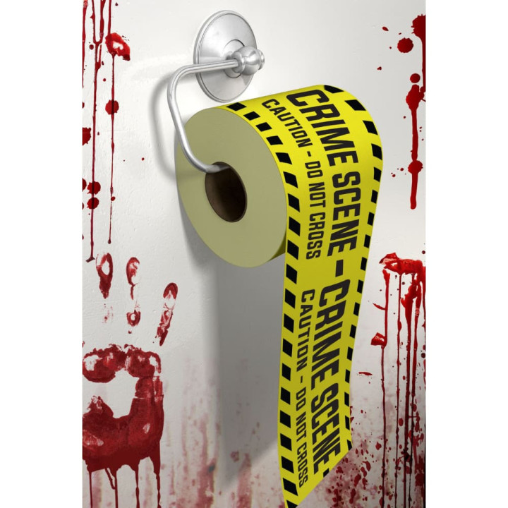 Papier toilette scène de crime - Décoration Halloween