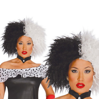 Perruque Cruella d'Enfer - Accessoire déguisement Halloween