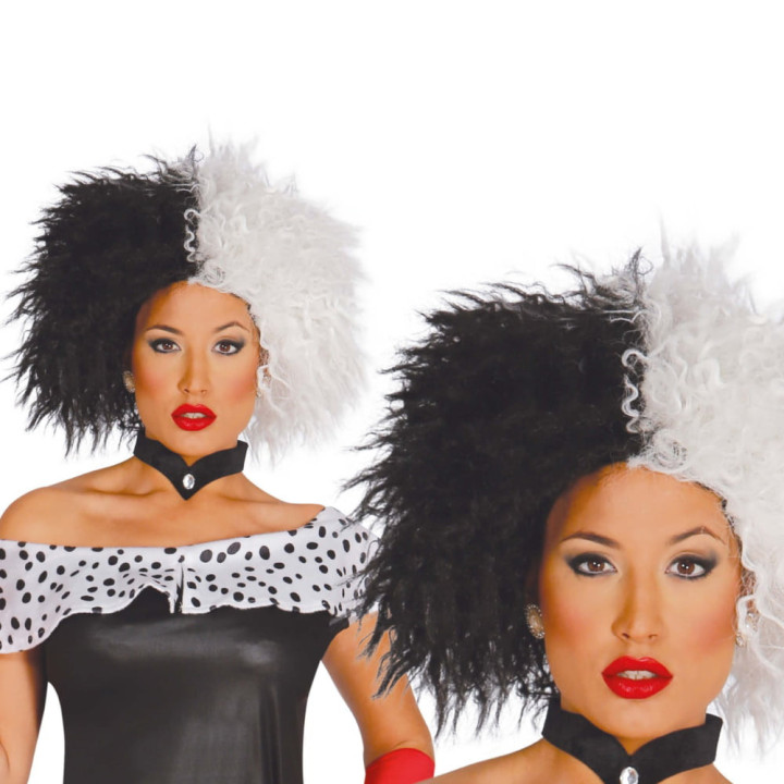 Perruque Cruella d'Enfer - Accessoire déguisement Halloween