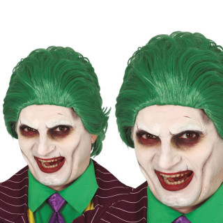 Perruque Joker verte - Accessoire déguisement Halloween