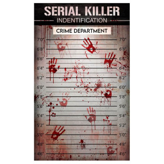 Photocall serial killer 120 x 200 cm - Décoration Halloween