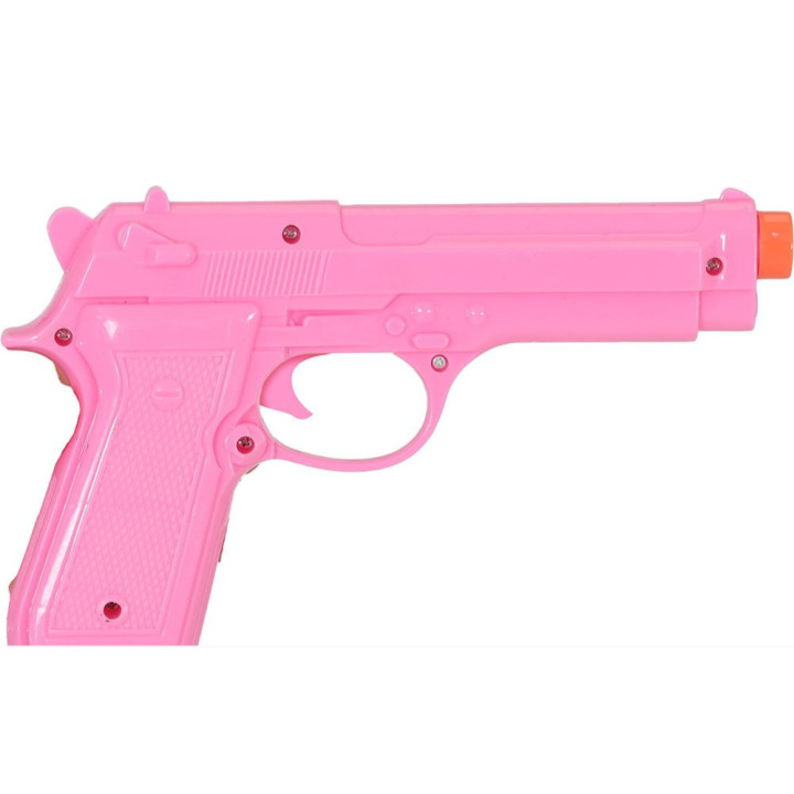 Pistolet rose 23 cm - Accessoire déguisement Halloween