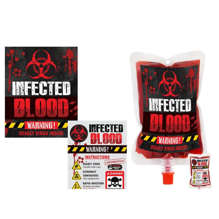 Poche de sang 200 ml à remplir - Accessoire déguisement Halloween