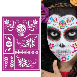 Pochoir maquillage day of death - Accessoire maquillage Halloween
