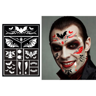 Pochoir maquillage vampire - Accessoire maquillage Halloween