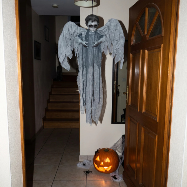 Bébé ange gris - Décoration - Halloween