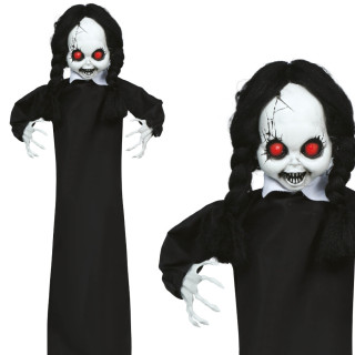Poupée terrifiante 95 cm animée - Décoration Halloween sonore