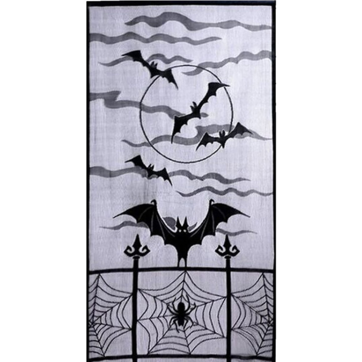 Rideau de fenêtre sorcière 102 x 213 cm - Décoration Halloween