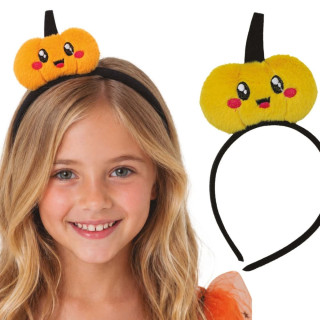 Serre-tête enfant peluche citrouille - Accessoire déguisement Halloween