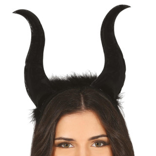 Serre-tête maléfique noir - Accessoire déguisement Halloween