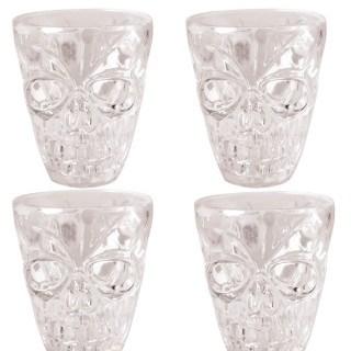 Shooters tête de mort x4 - Vaisselle Halloween