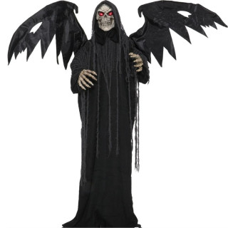Squelette avec ailes 170 cm animé - Décoration Halloween sonore