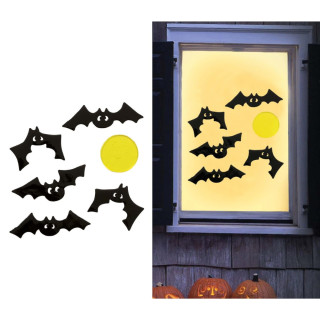 Sticker gel chauve-souris 20 x 25 cm - Décoration Halloween