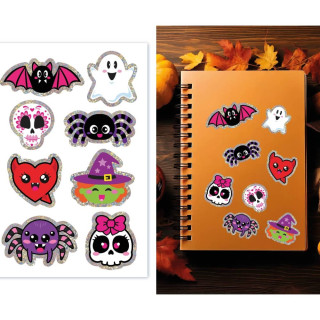 Stickers Halloween enfant x8 - Décoration Halloween