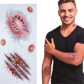 Tatouages morsures - Accessoire déguisement Halloween