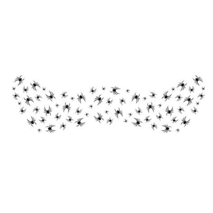 Tatouage visage bandeau araignées - Accessoire maquillage Halloween