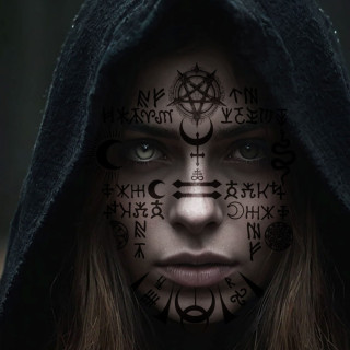 Tatouages satanique noirs - Accessoire déguisement Halloween