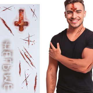 Tatouages possédée - Accessoire déguisement Halloween