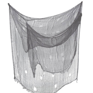 Tissu de décoration gris 2 x 5 m - Décoration Halloween