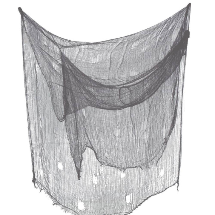 Tissu de décoration gris 2 x 5 m - Décoration Halloween