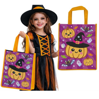 Tote bag citrouille Halloween - Accessoire chasse aux bonbons