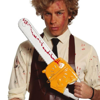 Tronçonneuse jaune 54 cm - Accessoire déguisement Halloween