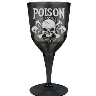Verre poison noir 19 cm - Décoration de table Halloween